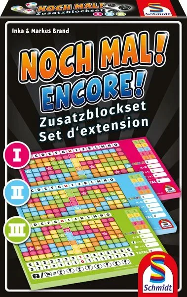 Noch Mal! Zusatzblöcke (Nr. I, II, III), 3 Stück sortiert in Faltschachtel (Spiel)