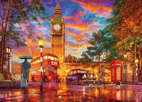 Ravensburger - Puzzle Sonnenuntergang in London, 1000 Teile, Multicolor