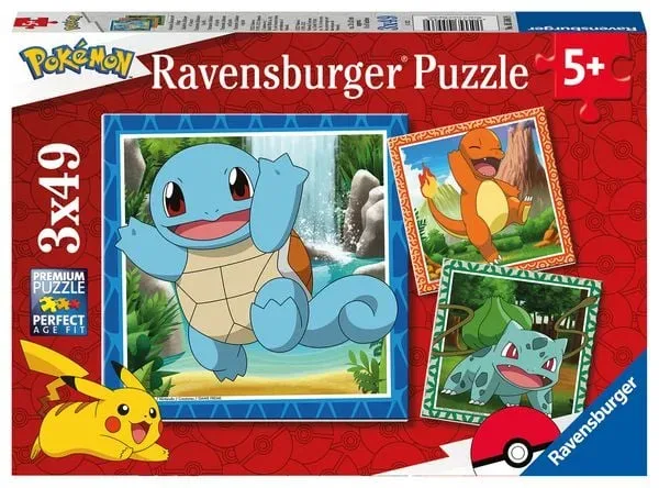 Ravensburger Puzzle Glumanda, Bisasam und Schiggy