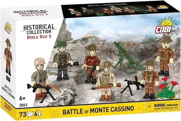 COBI Historical Collection 2063 - Battle of Monte Cassino, WWII, Figurenset, 73/6 Klemmbausteine