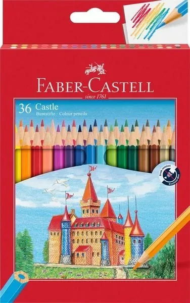 Faber-Castell Hexagonal-Buntstifte ECO Farbig sortiert 36 Stück