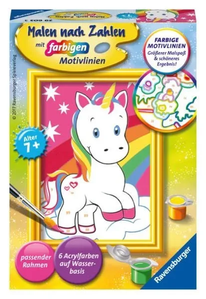 Ravensburger Malen nach Zahlen, Süßes Einhorn,