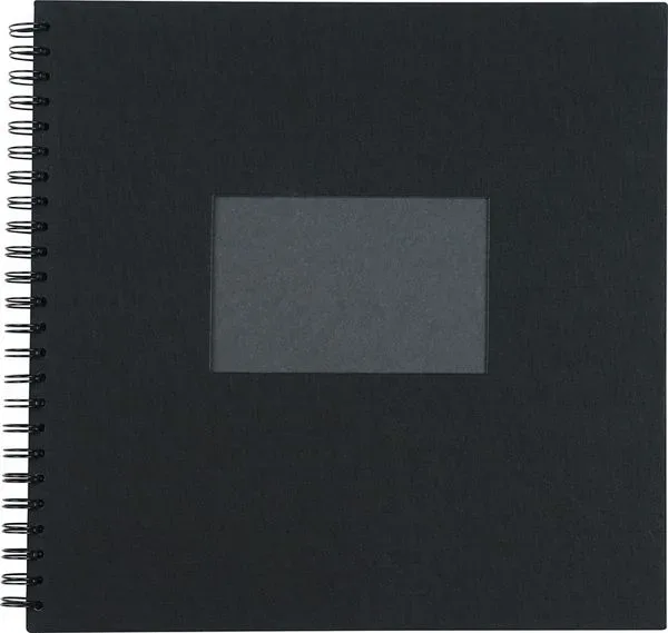 Fotoalbum mit Spiralbindung 24x24cm schwarz