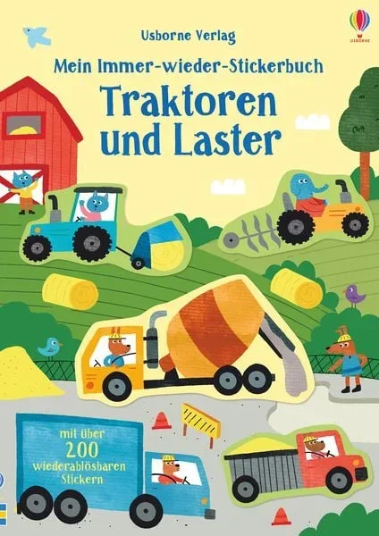 Usborne - Mein Immer-wieder-Stickerbuch: Traktoren und Laster