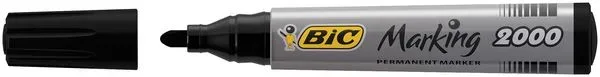 BIC Marking 2000 Rundspitze Permanentmarker Recycelt 51% Mittel Rundspitze 2 mm Schwarz 12 Stück