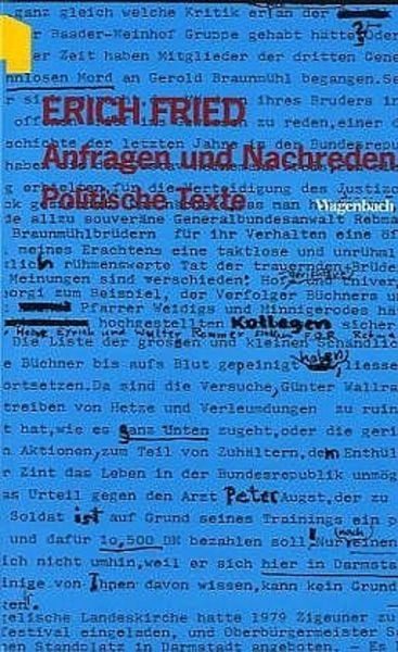 Anfragen und Nachreden