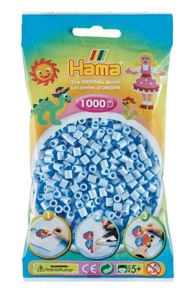 Hama® Bügelperlen midi Beutel 1.000Stück pastell-eisblau.