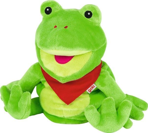 goki Handpuppe FROSCH FRILO in grün