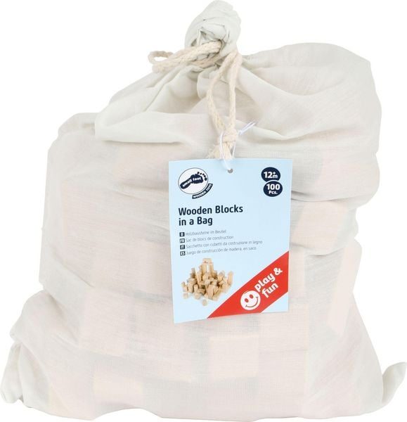 small foot ® Holzbausteine im Beutel - beige