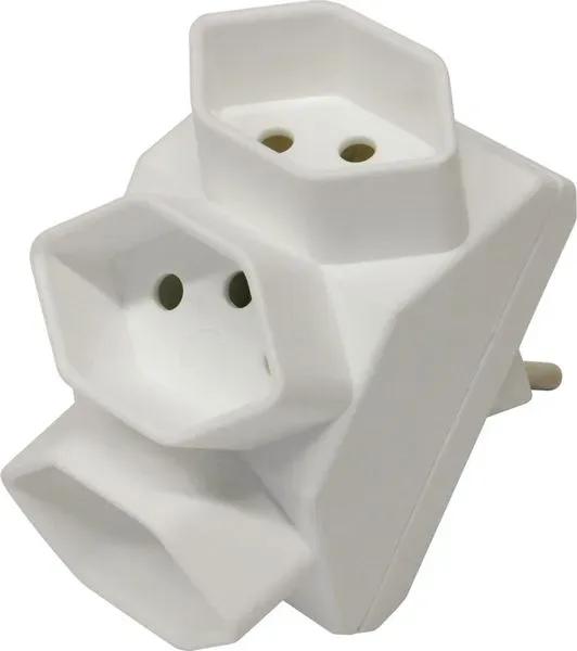 STEKO CONNECT Multistecker Elektrokleinteil - Farbe: Weiss - Material: Kunststoff - Multistecker