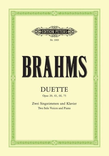 Duette für 2 Singstimmen und Klavier op. 20, 61, 66, 75