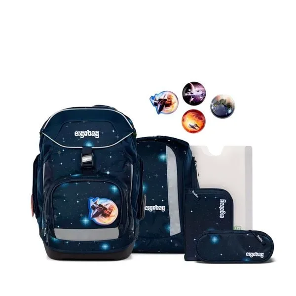 Ergobag - Schulrucksack-Set, 6-teilig, 20 L, Blau