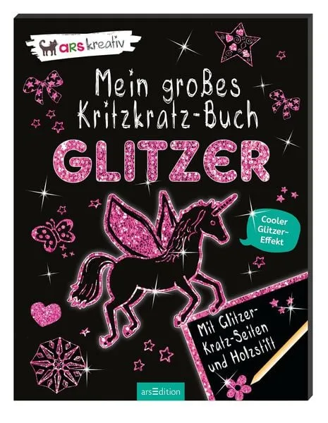 ARS EDITION - Mein grosses Kritzkratz-Buch Glitzer