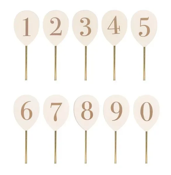 JABADABADO Zahlenballons 4.3x1x11.3cm T303 0-9, Holz