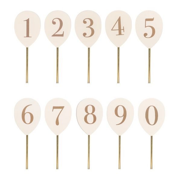 JABADABADO Zahlenballons 4.3x1x11.3cm T303 0-9, Holz
