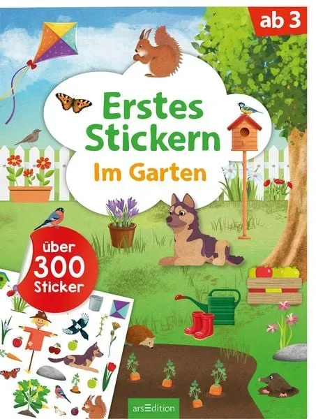 Erstes Stickern ? Im Garten