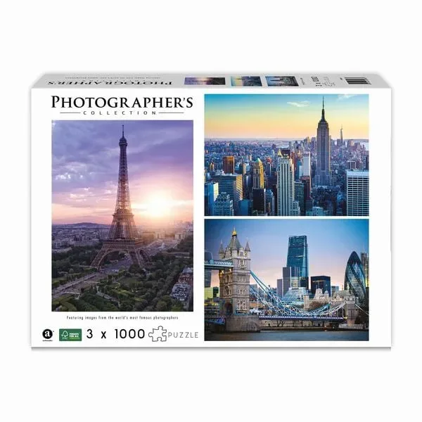 Merchant Ambassador - Puzzle Sehenswürdigkeiten 3 x 1000 Teile, Multicolor