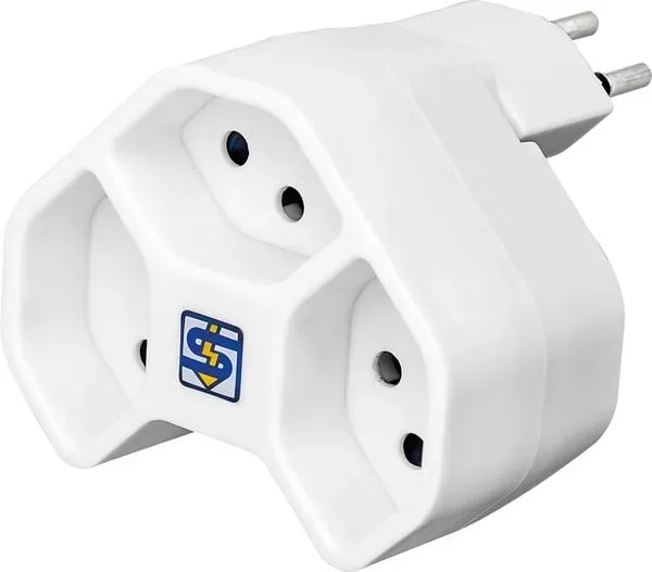 STEFFEN Mehrfachstecker MANTA 14 97 1002 weiss, drehbar, 3xT13