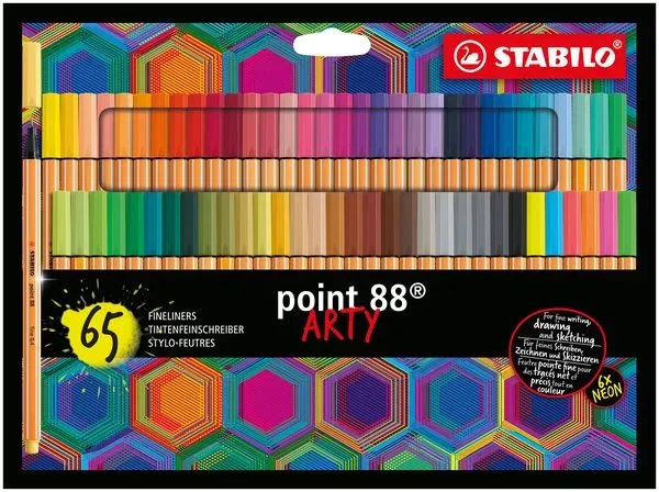 STABILO Fineliner ARTY 0,4mm Mehrfarbig 65 Stück