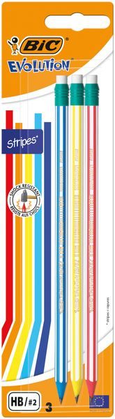 BIC Bleistift Evolution Stripes 3 St?ck
