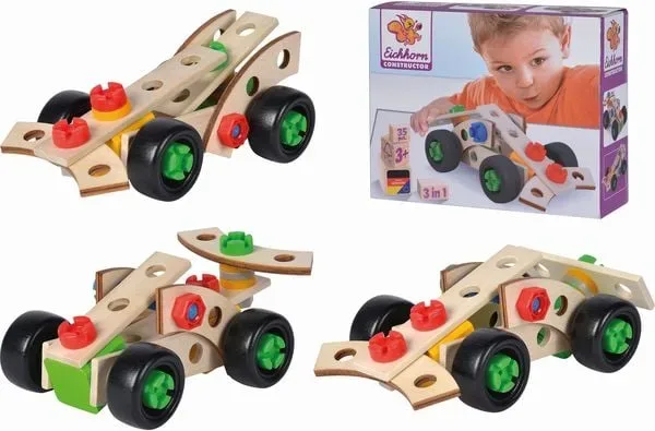 Eichhorn Rennauto Bauteilset Constructor Anzahl Teile: 35 Anzahl Modelle: 3 Altersklasse: ab 3 Jahre