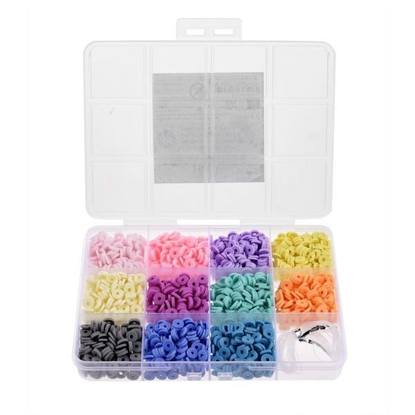 GLOREX Heishi Perlen-Set 61630242 pastel, assortiert 1000 St&uuml;ck