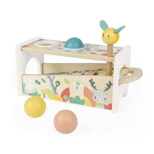 Janod - Schlagspiel mit Xylophon Pure, Multicolor