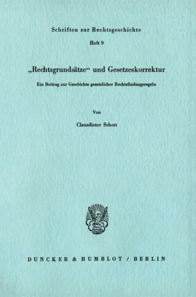 Rechtsgrundsätze und Gesetzeskorrektur.