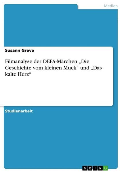Filmanalyse der DEFA-Märchen 
