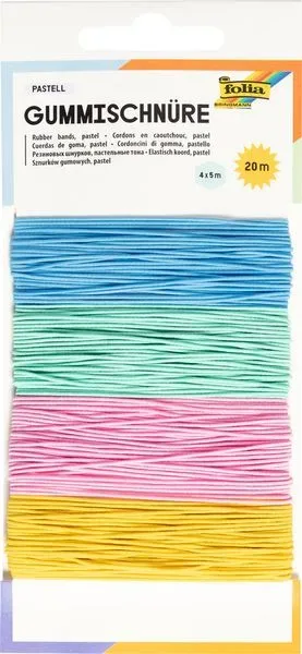 FOLIA® Gummischnüre, pastell