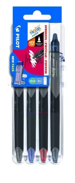 Pilot Pen Frixion Punkt Clicker Farbig sortiert 0.3 mm Set2Go 4 Stück