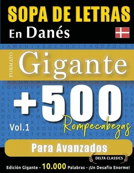 Sopa De Letras En Danés Formato Gigante
