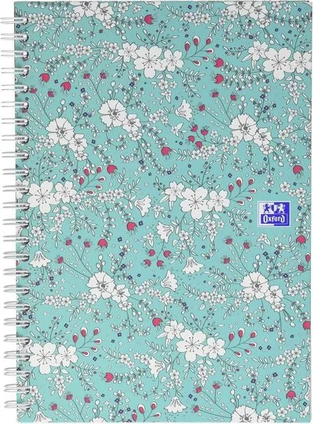 OXFORD Spiralbuch ForMe Floral A5 400094951 kariert 5x5mm, 90g 60 Blatt