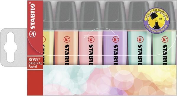 Stabilo Textmarker BOSS® ORIGINAL 6 St./Pack. 2 mm, 5 mm