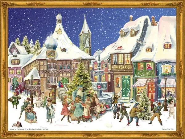 SELLMER Adventskalender RS784 Bergdorf 35,5x26,5cm