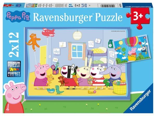 Puzzle Ravensburger Peppas Abenteuer 2 X 12 Teile
