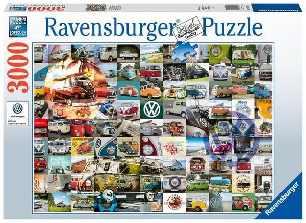 Ravensburger - Puzzle 99 VW Bulli Moments, 3000 Teile, Multicolor