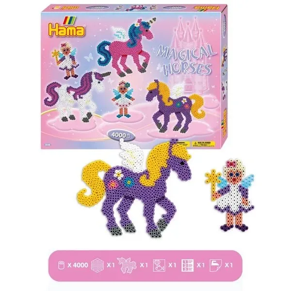 Hama Geschenkpackung Zauberhafte Pferde | 4000 Perlen
