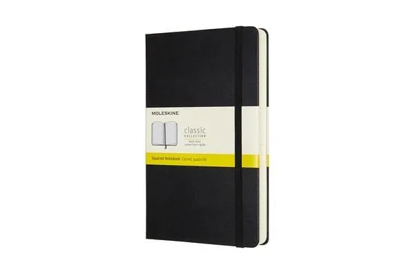 MOLESKINE Notizbuch HC L/A5 628011 kariert, schwarz, 240 Seiten