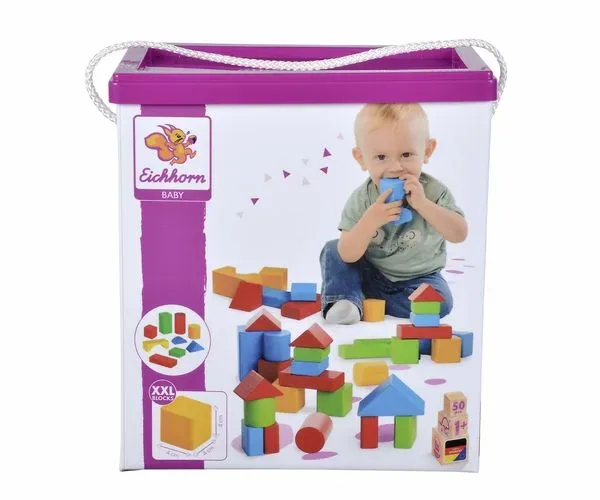 Eichhorn - Bunte Holzbausteine Baby (50Teile)