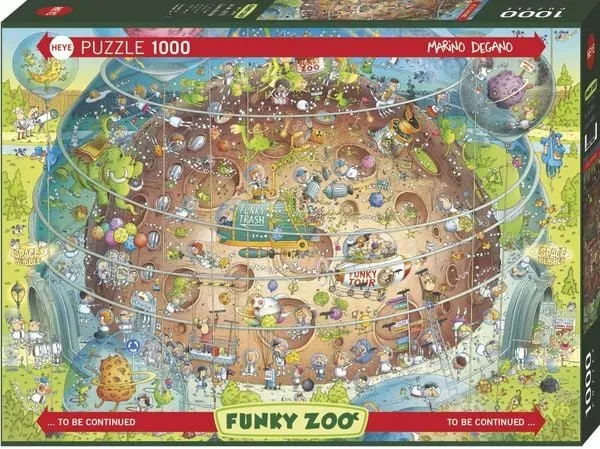 Heye - Marino Degano Puzzle Weltall-Zoo, 1000 Teile, Multicolor