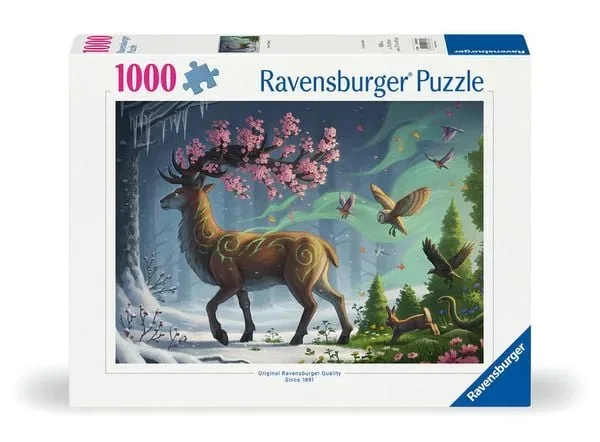 Ravensburger - Puzzle Der Hirsch als Frühlingsbote, 1000 Teile, Multicolor
