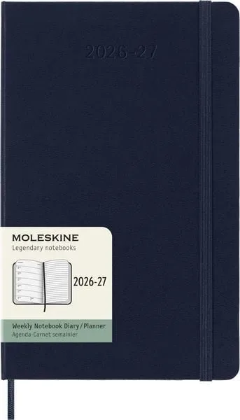 MOLESKINE Wochen-Notizkalender 26/27 DHB2018WN3Y27 18M liniert HC saphir 13x21cm