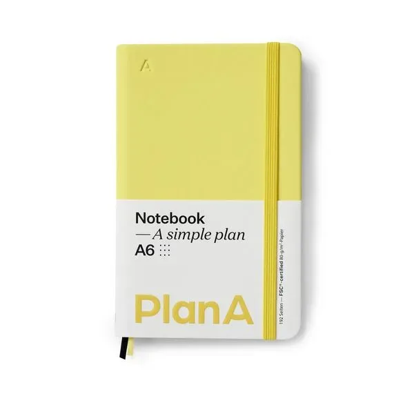 Notizbuch A6 Hardcover Punktiert Lemon Yellow