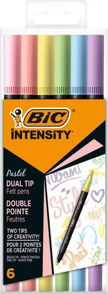 BIC Filzstifte Dualtip Pastell 503826 6 St&uuml;ck