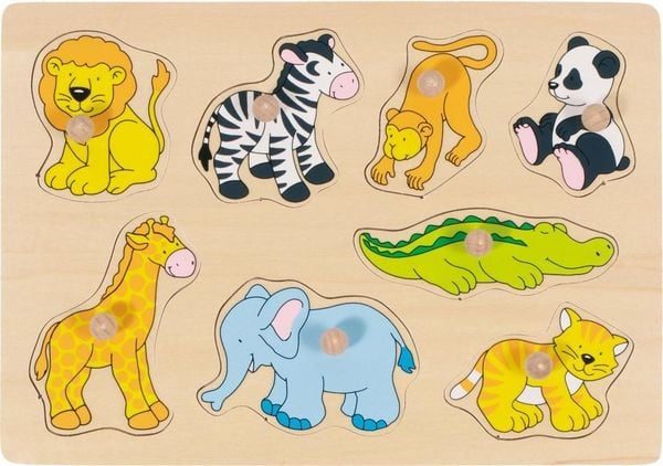 goki Steckpuzzle Zootiere, 8 Teile