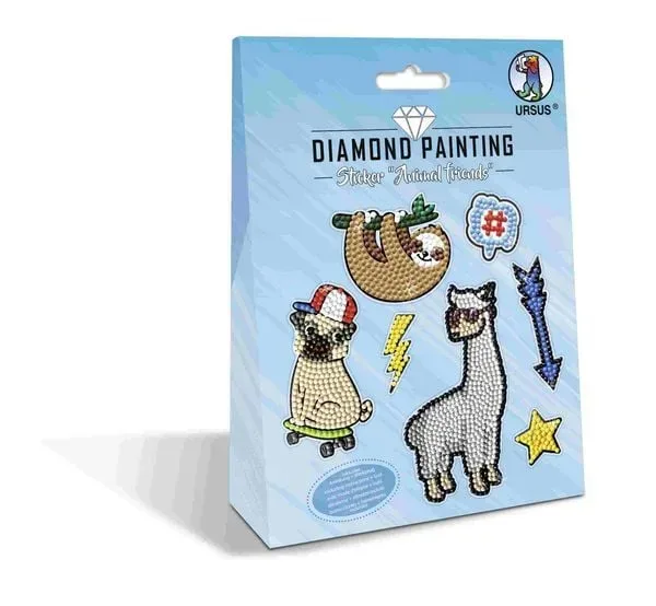 URSUS Diamond Sticker Animal 43500005 10x15cm 2 Bogen