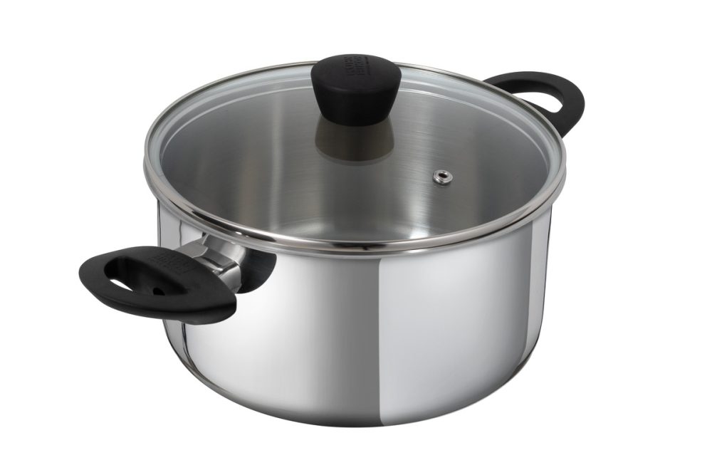 Kuhn Rikon Classic Kochtopf mit Glasdeckel 24 cm - 5.3 l - BOX Kochtopf Linien