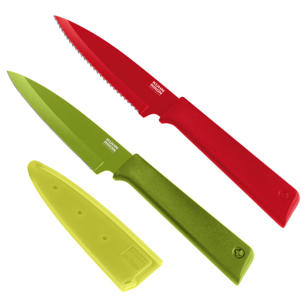 Kuhn Rikon COLORI®+ Messerset Prep klein BLISTER - rot Messer Linien