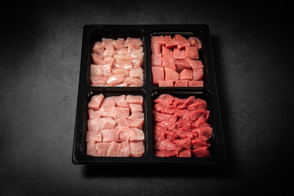 Fondue Bourguignonne STANDARD mit Rindshuft und Kalbshuft